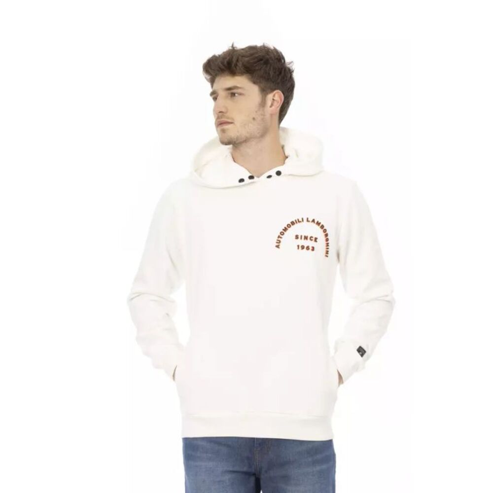 Automobili Lamborghini White Cotton Men Men's Sweater